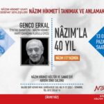 Genco Erkal ile Nâzım'la 40 Yıl söyleşisi 13 Ocak'ta