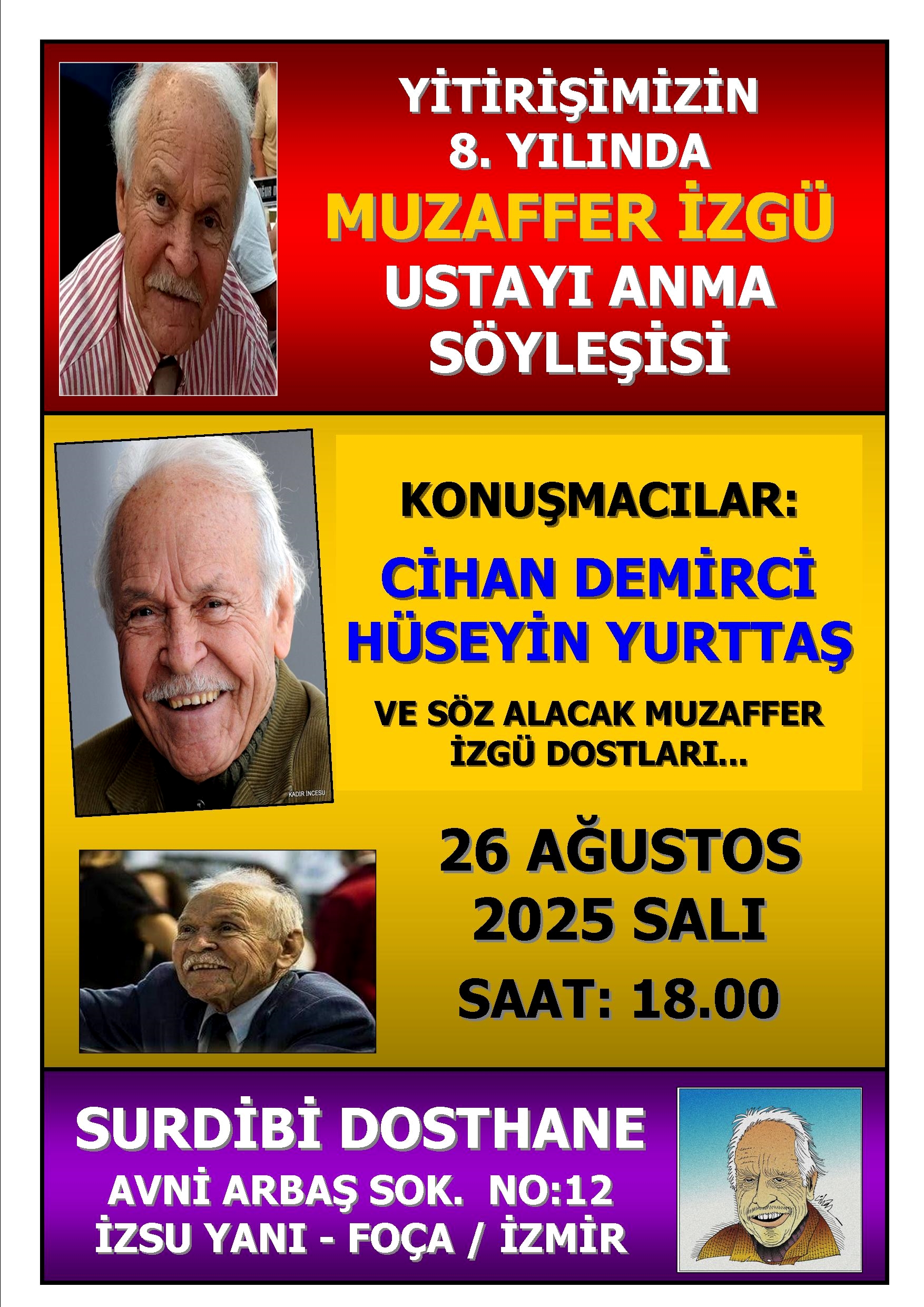 Muzaffer Muzaffer İzgü Vedasının 8. Yıldönümünde Foça’da anılıyor | Edebiyat Haber