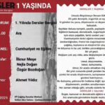 Eleştirel Eğitim Dergisi Dersler, birinci yaşını 1 Kasım'da kutluyor