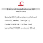 Goncourt Akademisi, 2025 Goncourt ödülünün finalistlerini duyurdu