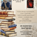 Ahmet Karadağ 25 Kasım'da okurlarıyla buluşuyor