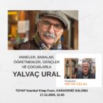 Yalvaç Ural, 17 Aralık'ta Tüyap Kitap Fuarı'nda okurlarıyla buluşuyor