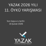 11. YAZAK Öykü Ödülü Yarışması başvuruları açıldı
