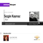 “Ankara Okuyor” Kitap Kulübü 28 Şubat'ta Sezgin Kaymaz’ı konuk ediyor