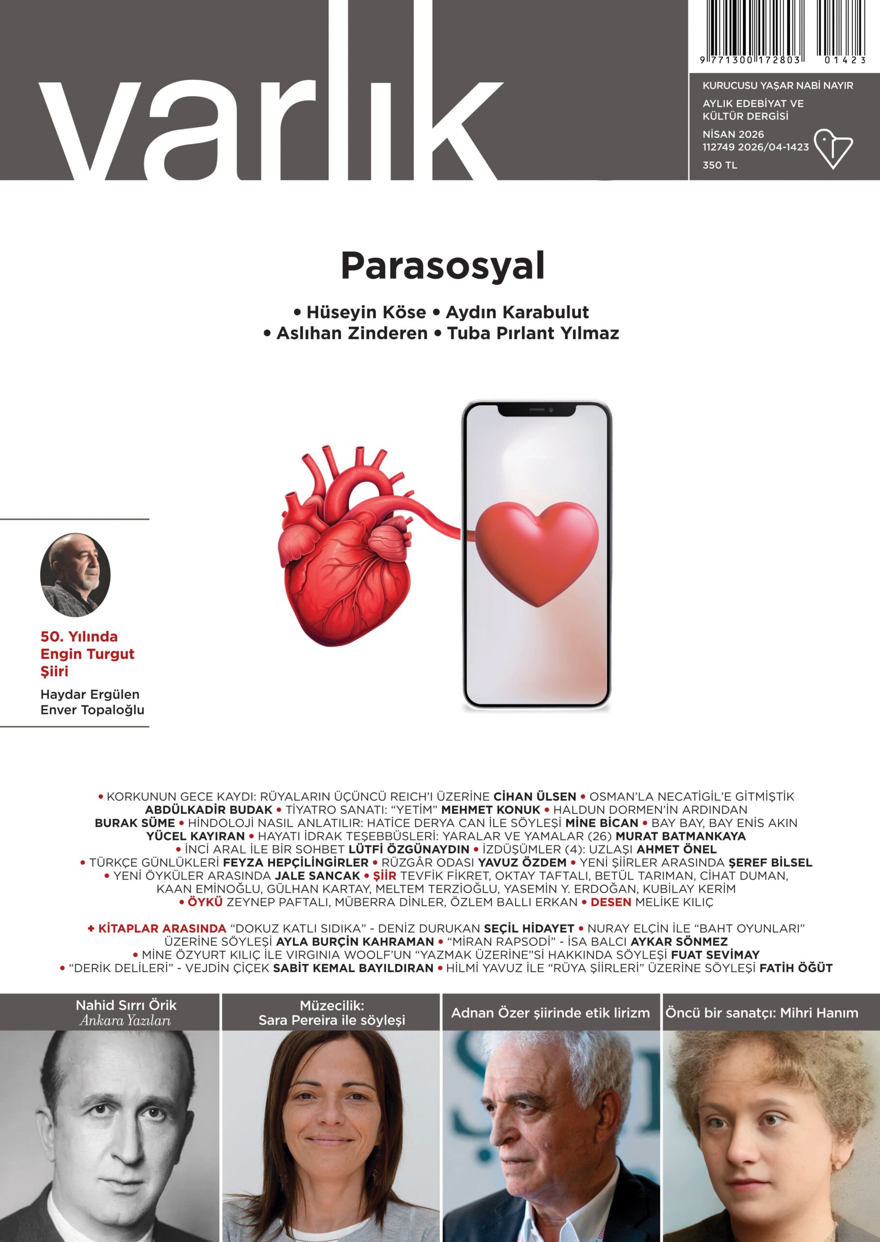 Varlık’ın nisan sayısı yayımlandı
