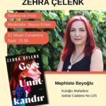 Zehra Çelenk, 11 Nisan'da okurlarıyla buluşuyor