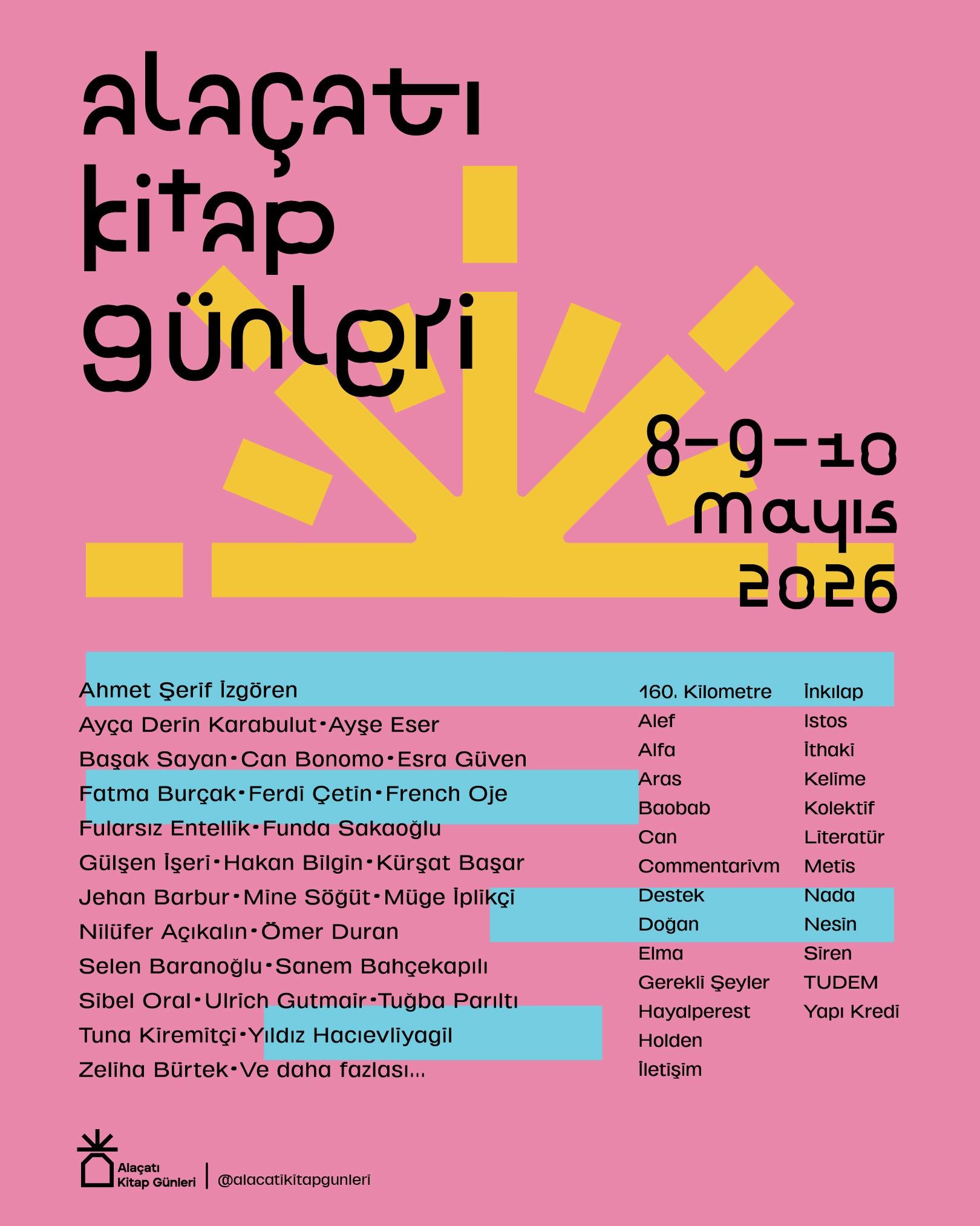 Alaçatı Kitap Günleri bu yılın konuk yazarlarını açıkladı