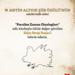 19. Metin Altıok Şiir Ödülü sahibi belli oldu