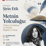 Şirin Etik, 28 Nisan'da Türkiye'de edebiyat Çevirisinin Bugünü ve Yarını üzerine konuşacak