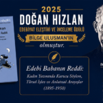 2025 Doğan Hızlan Edebiyat Eleştiri ve İnceleme Ödülü Bilge Ulusman’ın