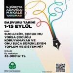 5. Süreyya Ağaoğlu Makale Yarışması başvuruları 1-15 Eylül tarihleri arasında