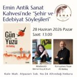 Emin Antik Sanat Kahvesi'nde Şehir ve Edebiyat Söyleşileri konuğu Ali Bektaş