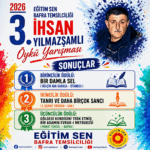 2026 Bafra Eğitim Sen İhsan Yılmazşamlı Öykü Yarışması kazananı değişti