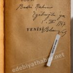 Orhan Veli’nin Bedri Rahmi’ye ithaf ettiği 1947 tarihli “Yenisi” müzayedede